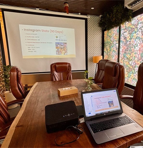 Meeting room with projector